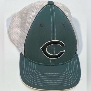 PACIFIC HEADWEAR GREEN AND WHITE with BLACK LETTER C